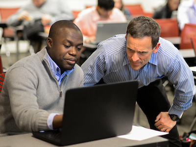 Students in class at MBA classes at RTP. Photo by Marc Hall